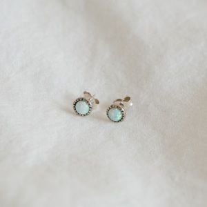 Sterling silver opal earrings